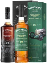 Bowmore 10 + 21 Year Old Aston Martin Editons Bundle Single Malt Scotch Whisky 700mL + 1L
