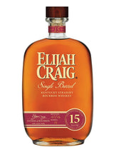 Elijah Craig 15 Year Old Single Barrel 2026 Release Kentucky Straight Bourbon Whiskey 750mL