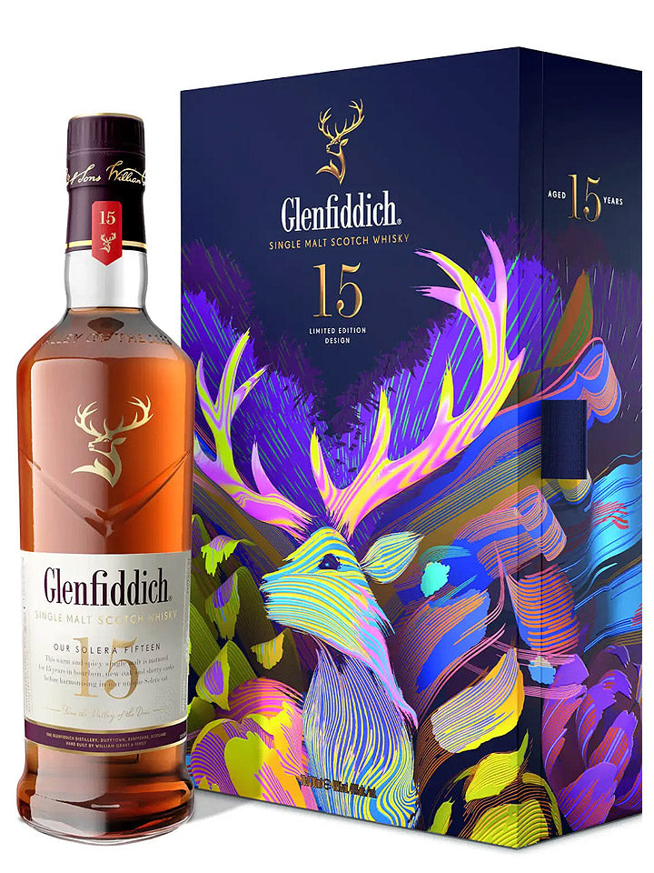 Glenfiddich 15 Year Old Limited Edition Design + Flask