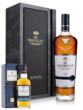 The Macallan Estate Single Malt Scotch Whisky 700mL + 1824 Estate Reserve Miniature 50mL