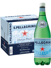 San Pellegrino Sparkling Natural Mineral Water 12 x 1L Plastic Bottles
