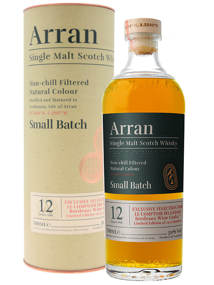 Arran 12 Year Old Small Batch Bordeaux Wine Casks Single Malt