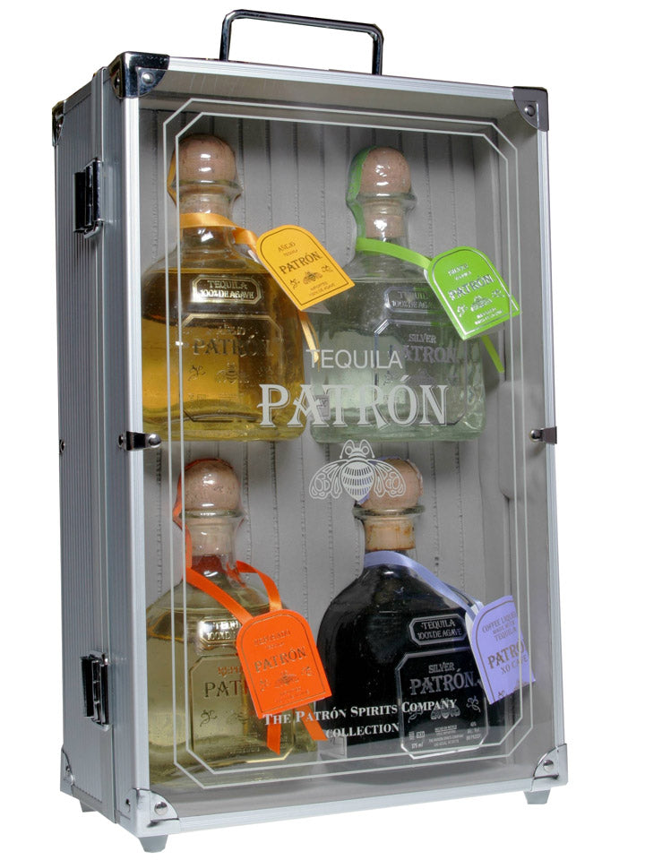 Patron Tequila Collection Aluminium Case Gift Set 4 x 375mL – The