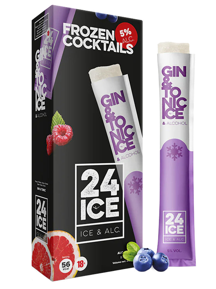 24 Ice Frozen Cocktails Gin & Tonic Pack 5 x 65mL