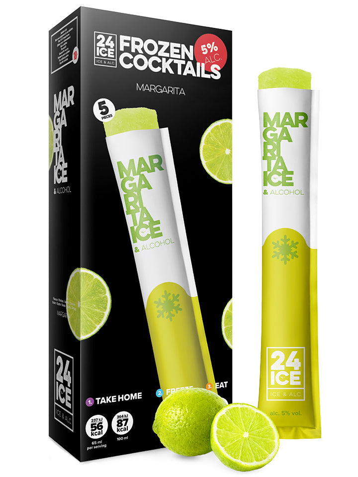 24 Ice Frozen Cocktails Margarita Pack 5 x 65mL