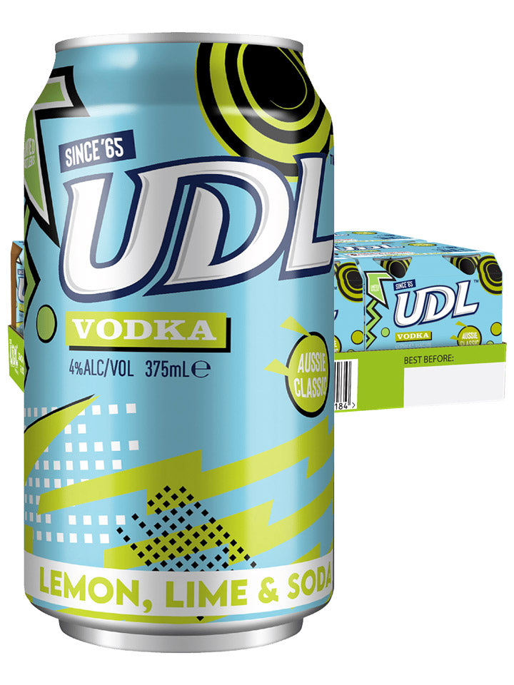 UDL Vodka & Lemon, Lime & Soda 6 x 4 Pack 375ml Cans – The Drink Society