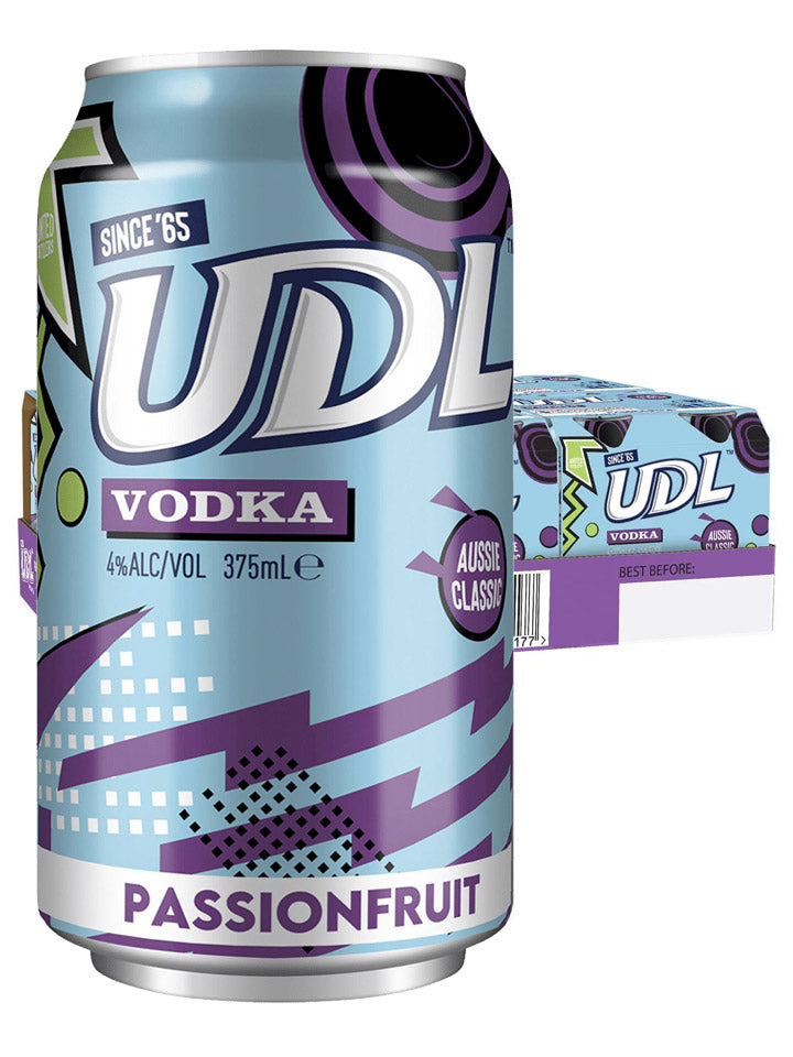 UDL Vodka & Passionfruit 6 x 4 Pack 375ml Cans