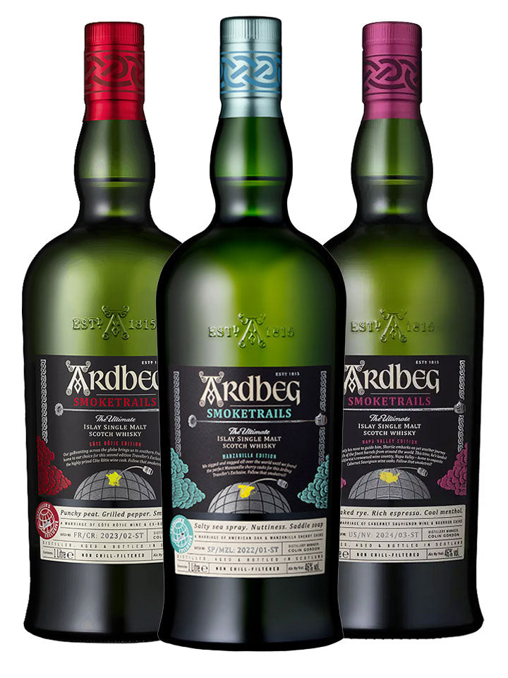 Ardbeg Smoketrails Collection Edition 1-3 Single Malt Scotch Whisky 3 x 1L