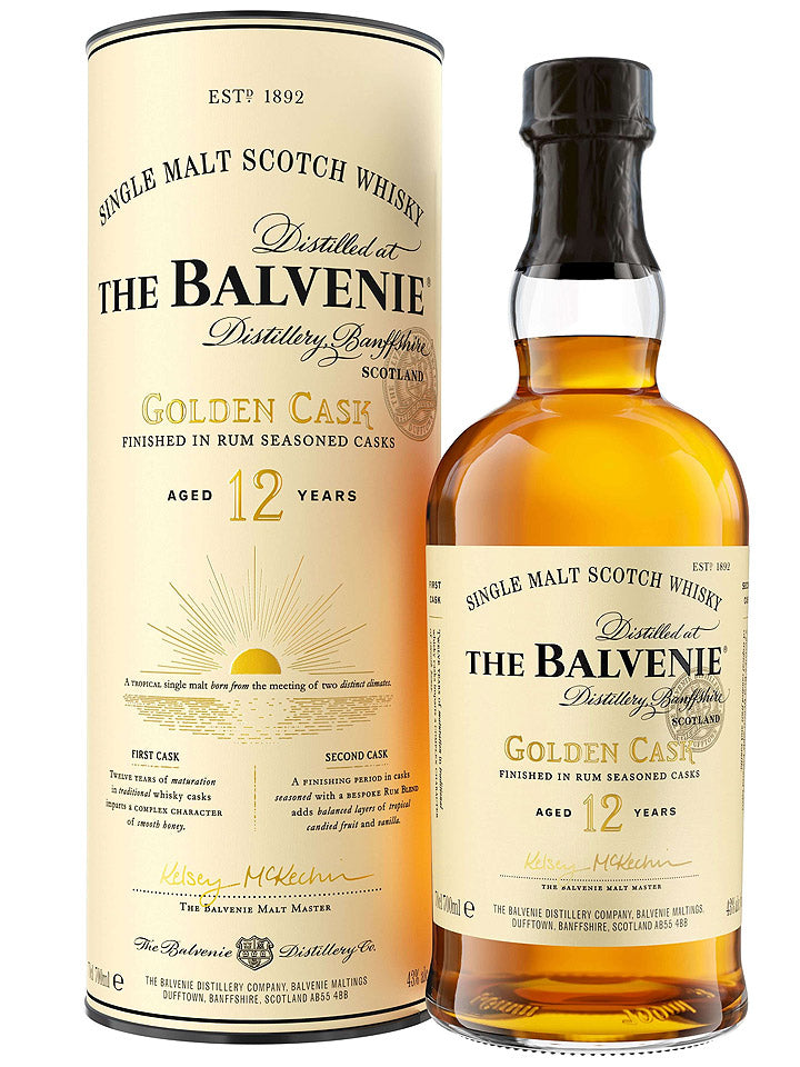 Balvenie 12 Year Old Golden Cask Rum Cask Finish Single Malt Scotch Whisky 700mL