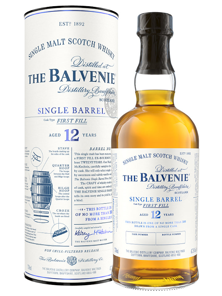 Balvenie 12 Year Old Single Barrel First Fill Single Malt Scotch Whisky 700mL