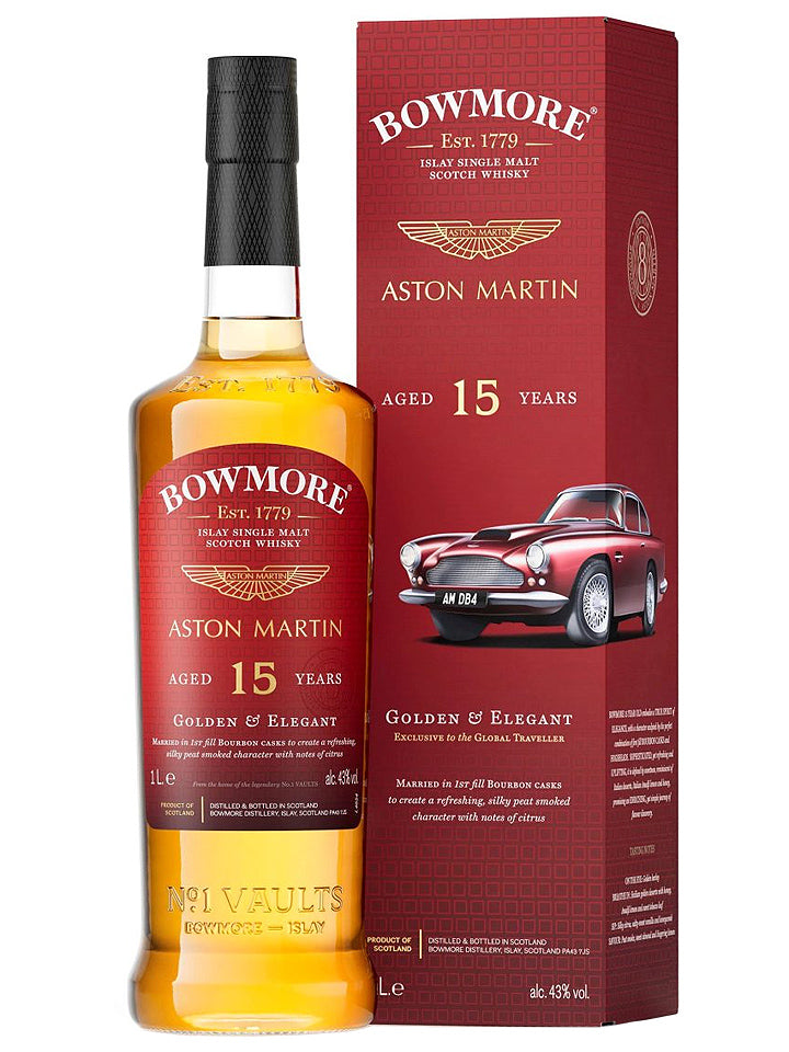 Bowmore 15 Year Old Golden & Elegant Aston Martin Edition #8 Single Malt Scotch Whisky 1L