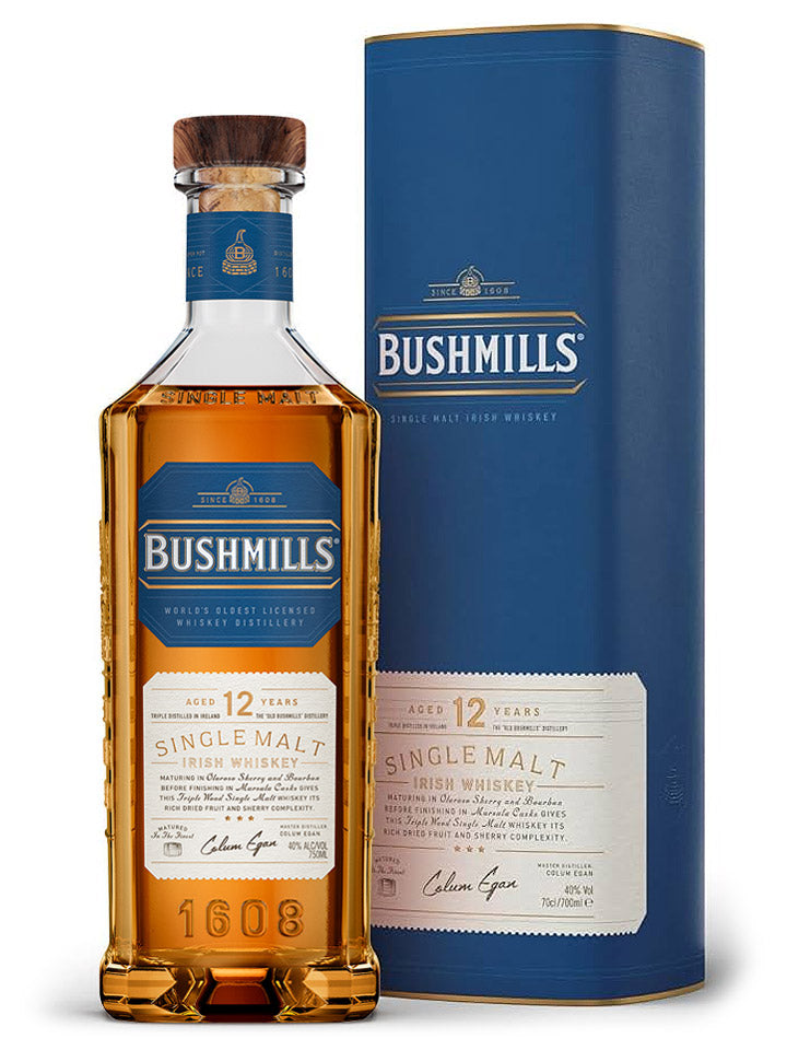 Bushmills 12 Year Old Single Malt Irish Whiskey 700mL