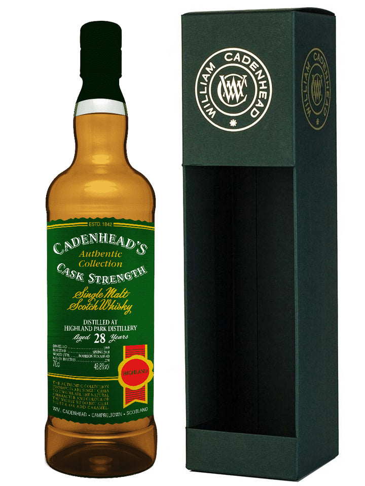 Highland Park 28 Year Old 1989 Cadenhead's Authentic Cask Strength Single Malt Scotch 700mL