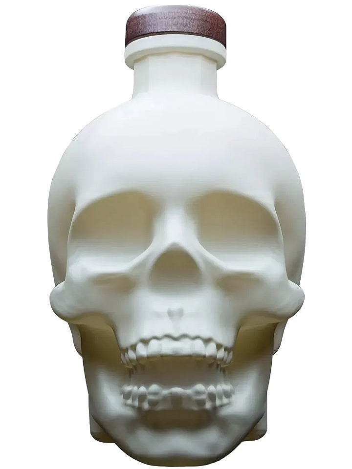 Crystal Head Bone Limited Edition Ceramic Skull Decanter Vodka + Skull Shot Glass & Crystal Engraved Stopper 700mL