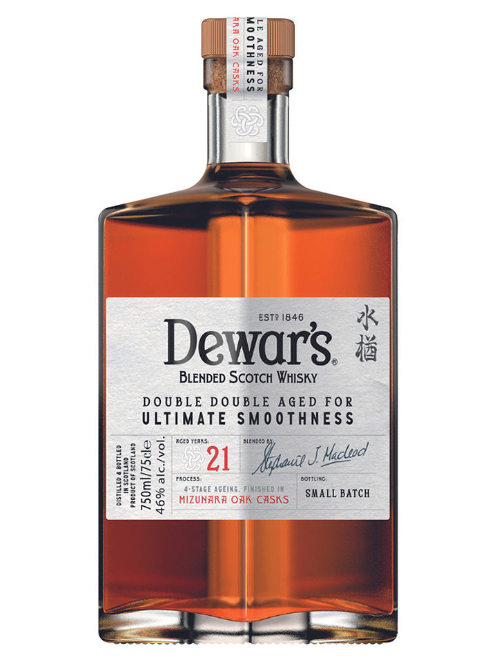 Dewar's 21 Year Old Double Double Mizunara Cask Finish Blended Scotch Whisky 750mL