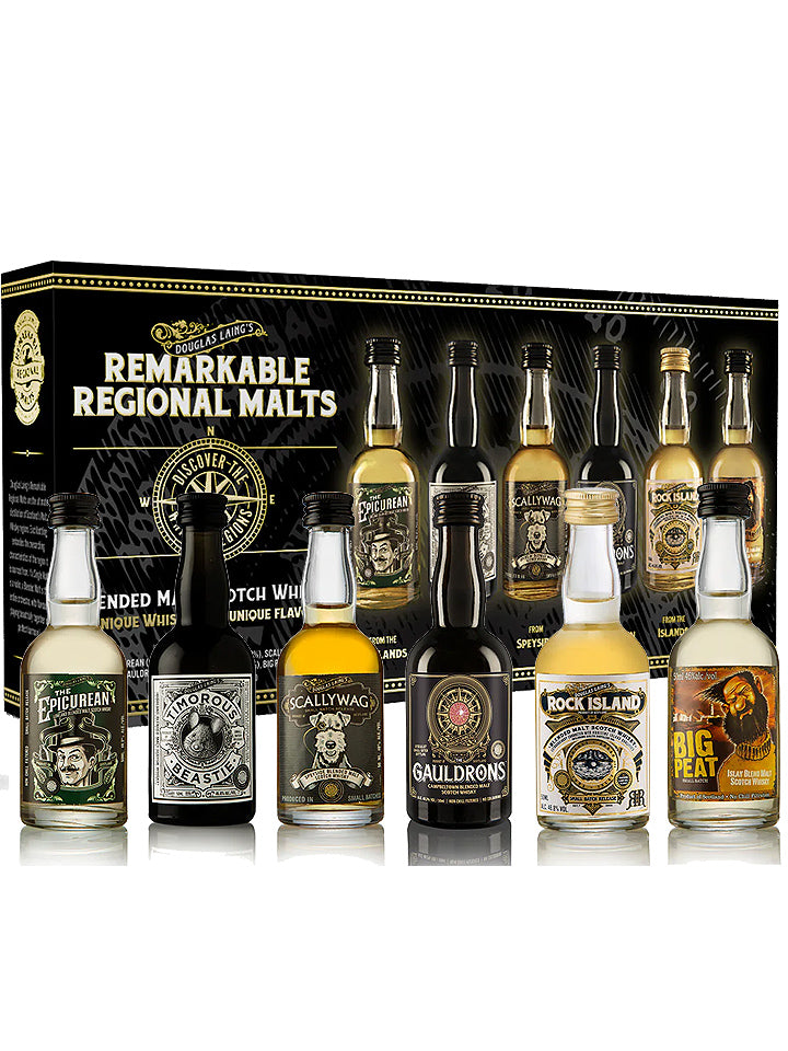 Douglas Laing Remarkable Regional Malts Miniature Gift Pack Scotch Whisky 6 x 50mL