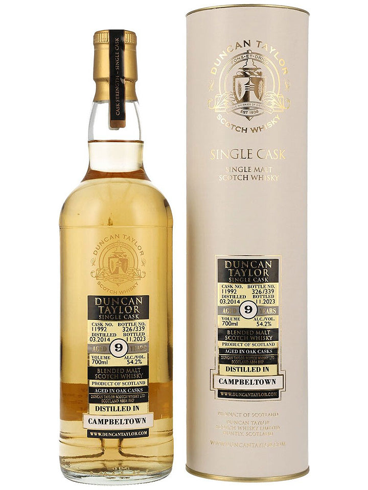 Duncan Taylor 9 Year Old Campbeltown Distillery Cask Strength Blended Malt Scotch Whisky 700mL