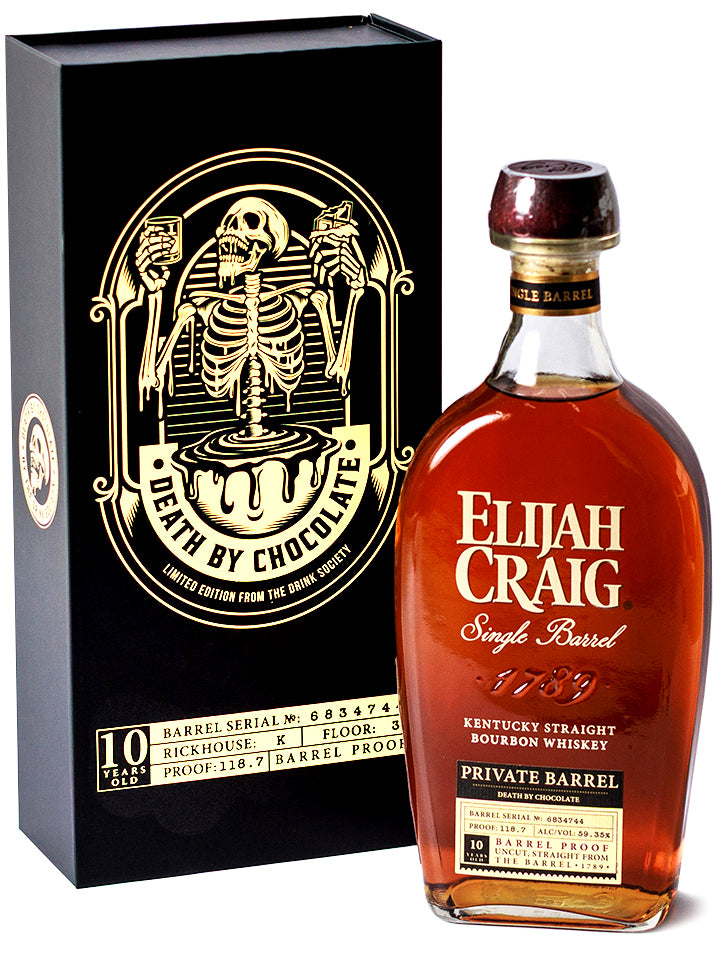 Elijah Craig 10 Year Old Private Barrel 'Death by Chocolate' Barrel Proof Kentucky Straight Bourbon Whiskey 700mL