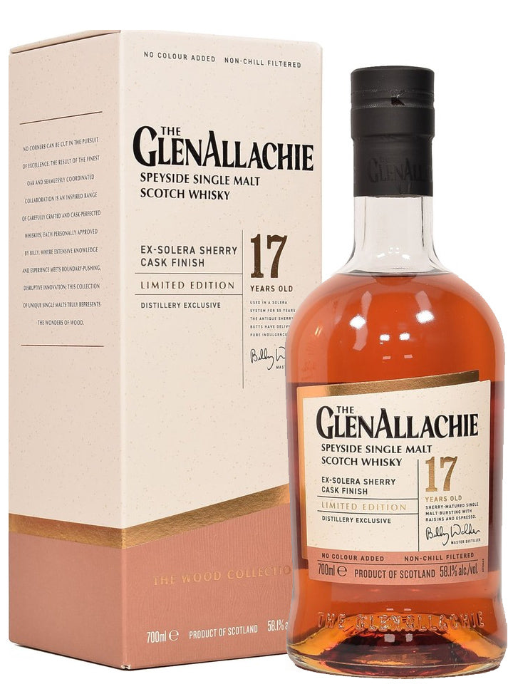 Glenallachie 17 Year Old Ex-Solera Sherry Oak Finish Cask Strength Single Malt Scotch Whisky 700mL