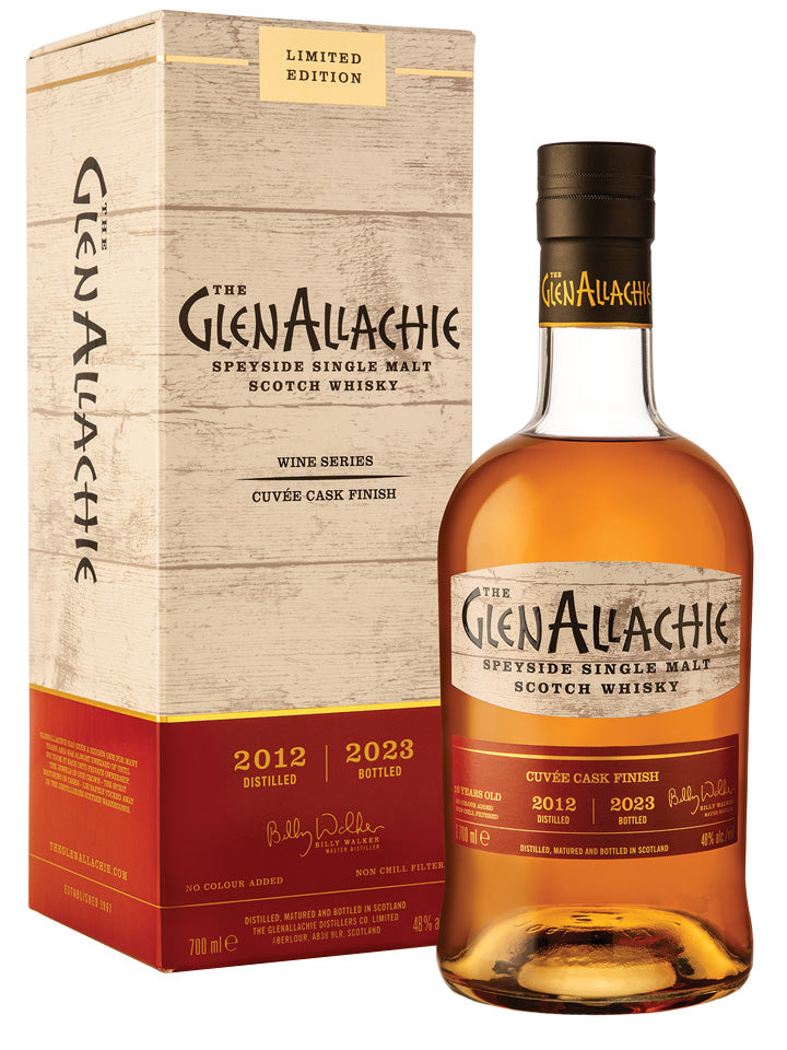 Glenallachie 11 Year Old 2012 Vintage Cuvee Wine Cask Finish Single Malt Scotch Whisky 700mL