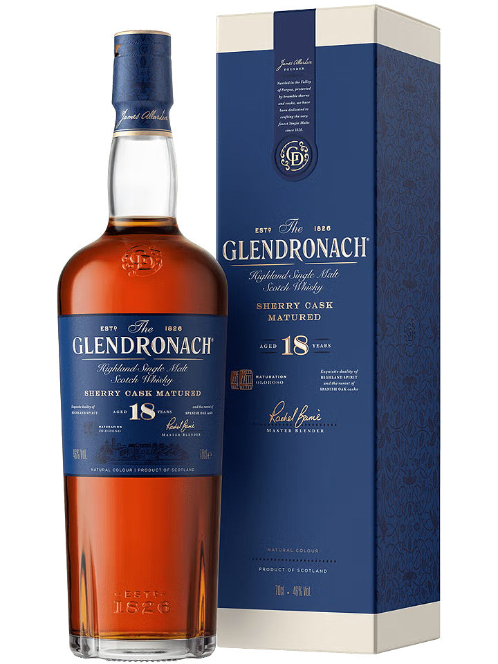 GlenDronach 18 Year Old Single Malt Scotch Whisky 700mL