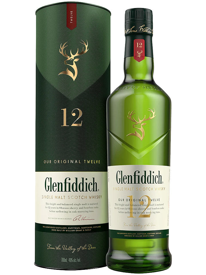 Glenfiddich 12 Year Old Single Malt Scotch Whisky 700mL