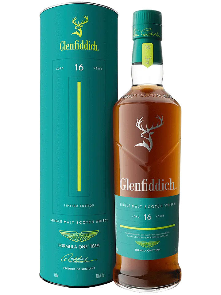 Glenfiddich 16 Year Old Aston Martin F1 Limited Edition Single Malt Scotch Whisky 700mL