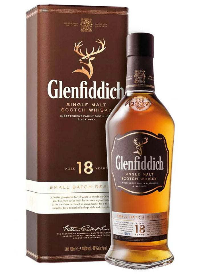Glenfiddich 18 Year Old (Old Packaging) Single Malt Scotch Whisky 700mL
