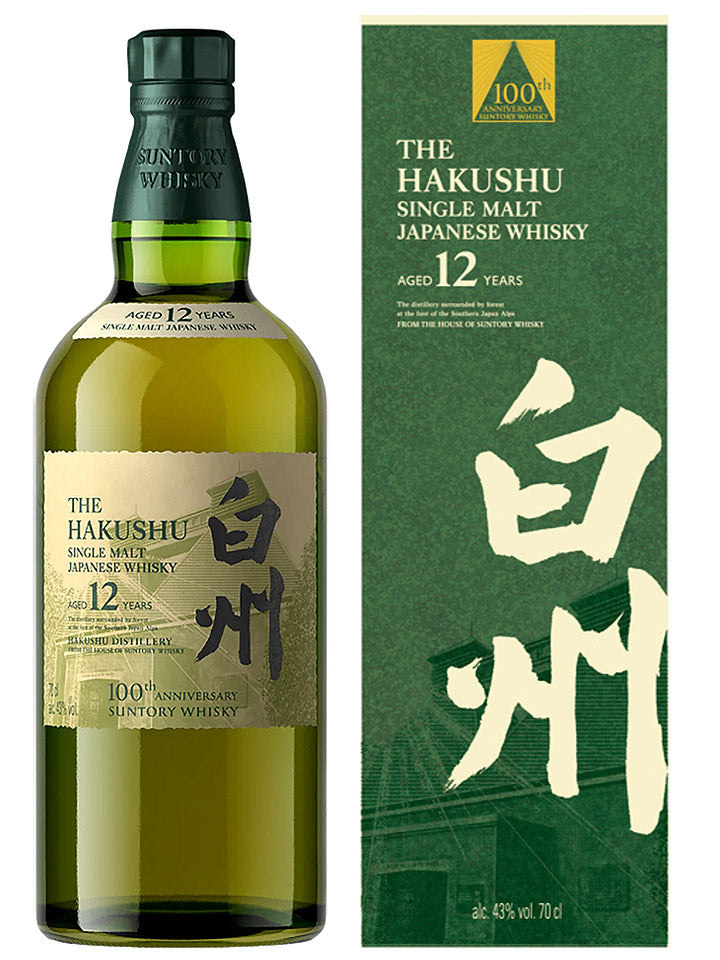 Hakushu 12 Year Old 100th Anniversary Edition Single Malt Japanese Whisky 700mL