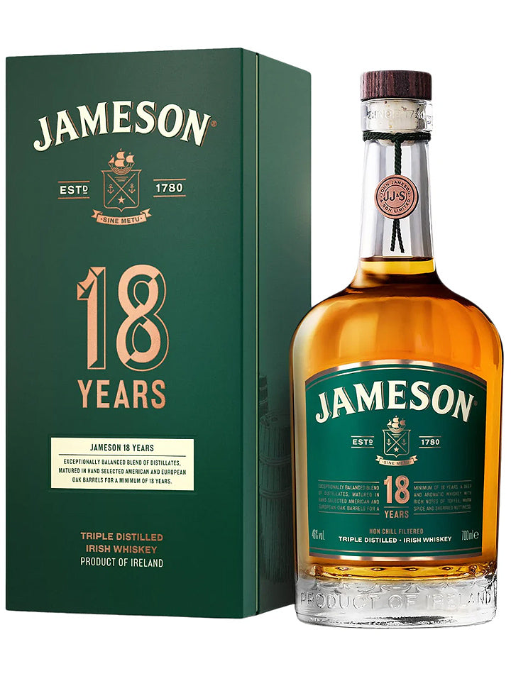 Jameson 18 Year Old Irish Blended Whisky 700mL