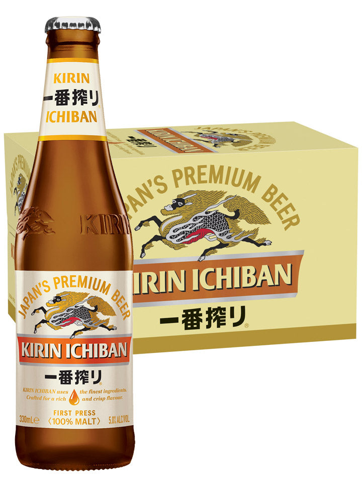 Kirin Ichiban Japanese Beer Case 4 x 6 330mL Bottles