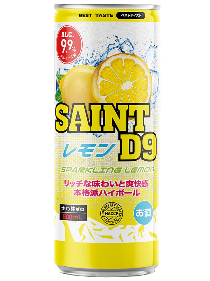 Saint D9 Double Sparkling Lemon 9.9% 24 x 500mL Cans