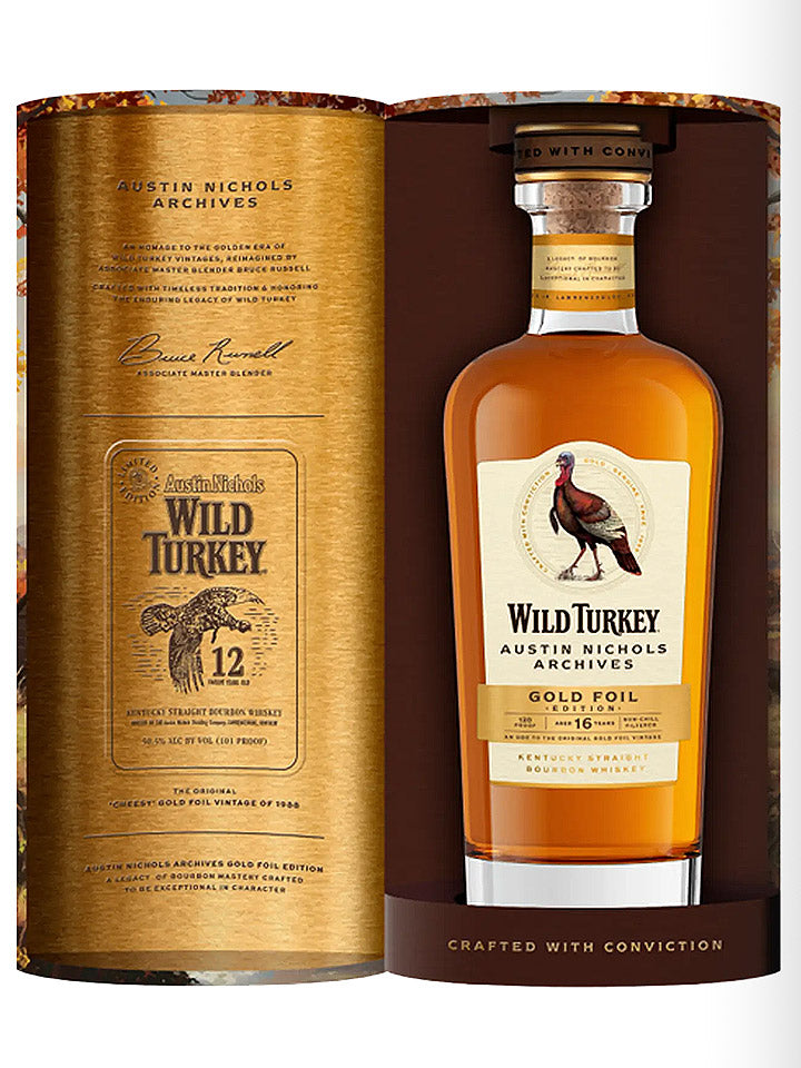 Wild Turkey 16 Year Old Austin Nichols Archives Gold Foil Edition