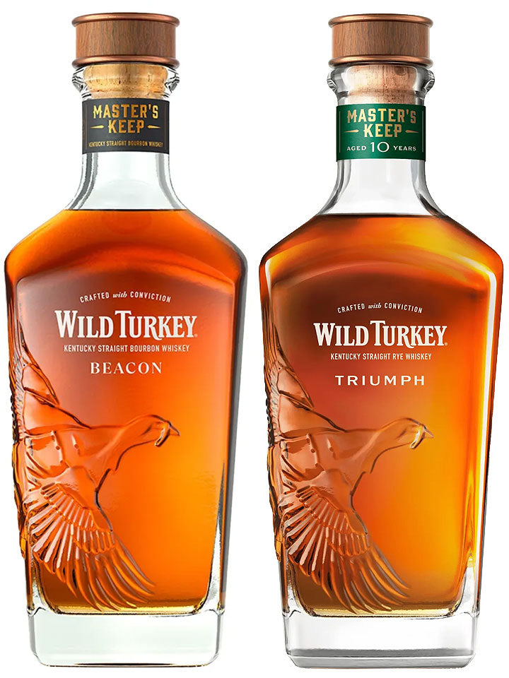 Wild Turkey Master's Keep Beacon + Triumph Bundle Kentucky Straight Bourbon & Rye Whiskey 2 x 750mL