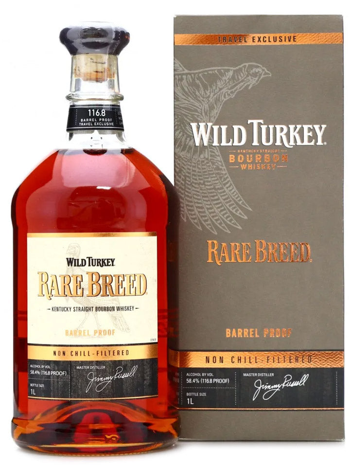 Wild Turkey Rare Breed Barrel Proof Non-Chill Filtered Kentucky Straight Bourbon Whiskey 1L