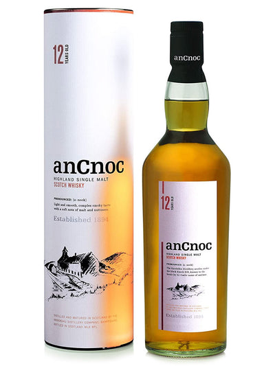 AnCnoc 12 Year Old Single Malt Scotch Whisky 700mL