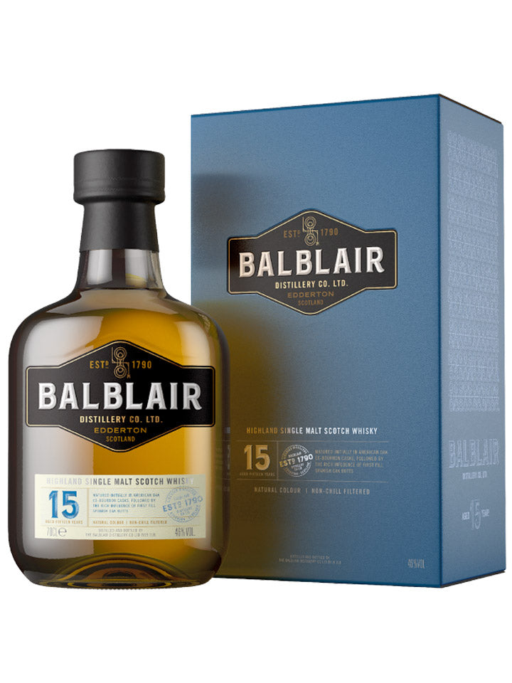 Balblair 15 Year Old Highland Single Malt Scotch Whisky 700mL