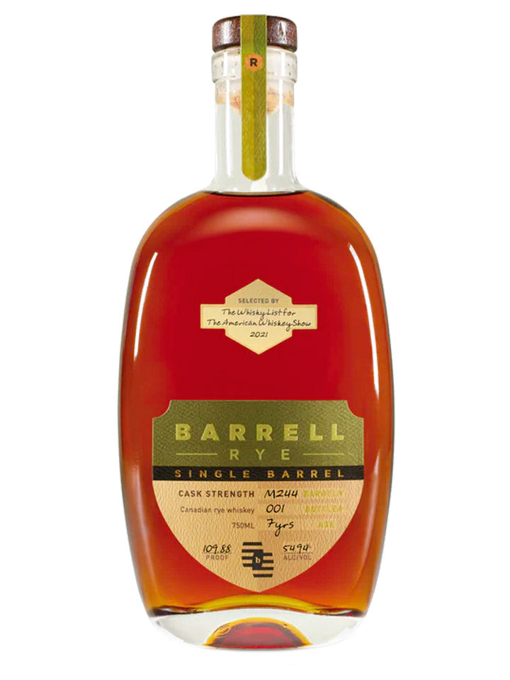 Barrell 7 Year Old Single Barrel Straight Rye Whiskey 750mL