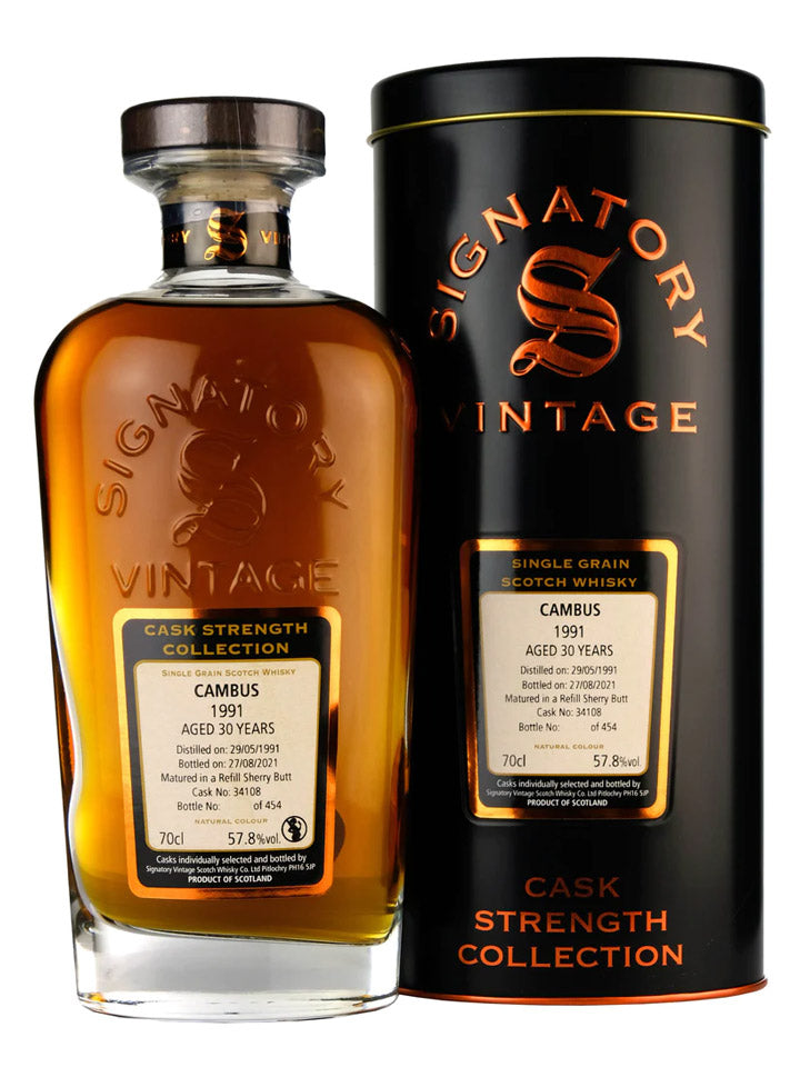 Cambus 1991 30 Year Old Cask Strength S.V Single Grain Scotch Whisky 700mL