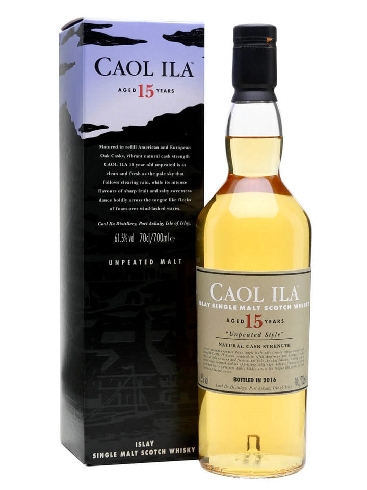 Caol Ila 15 Year Old Unpeated 2015 Cask Strength Single Malt Scotch Whisky 700mL