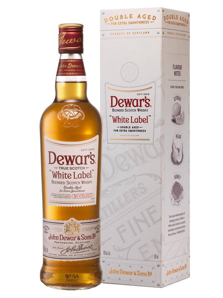 Dewar's White Label Double Aged With Gift Box Blended Scotch Whisky 1L