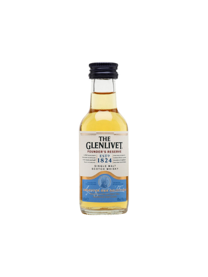 Glenlivet Founders Reserve Single Malt Scotch Whisky Glass Miniature 50mL