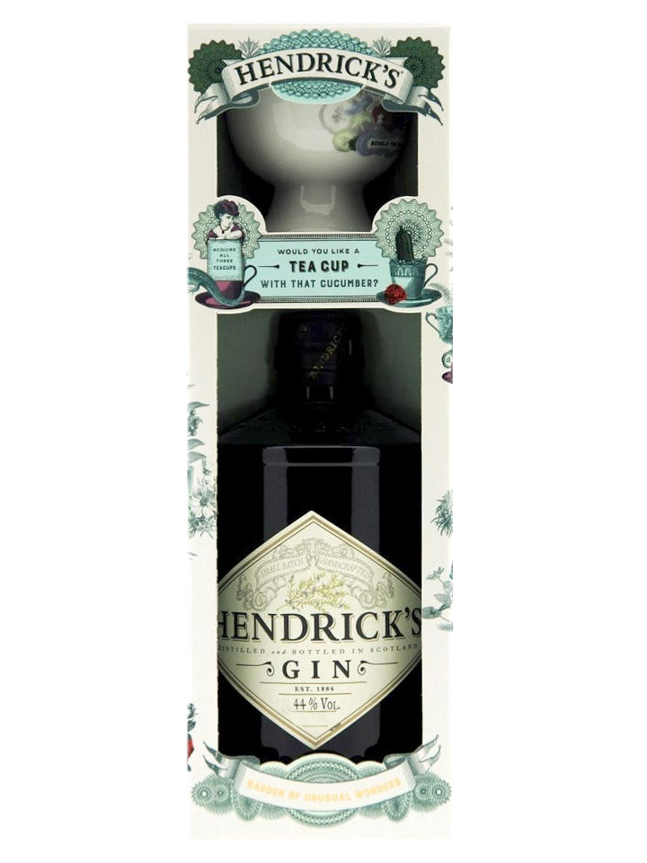 Hendrick's Gin 44% Import Strength Unusual Garden Tea Party Gift Set 1 ...