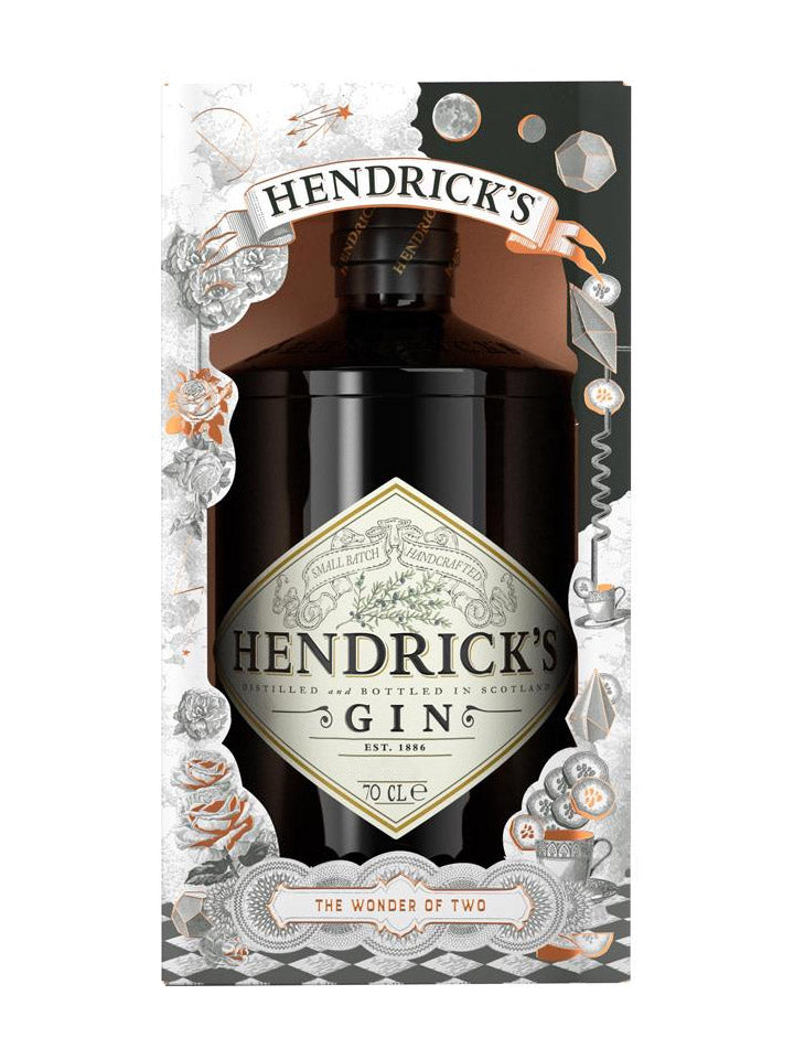 Hendrick's 44% Import Strength 'The Wonder of Two' Gift Box Gin 700mL ...