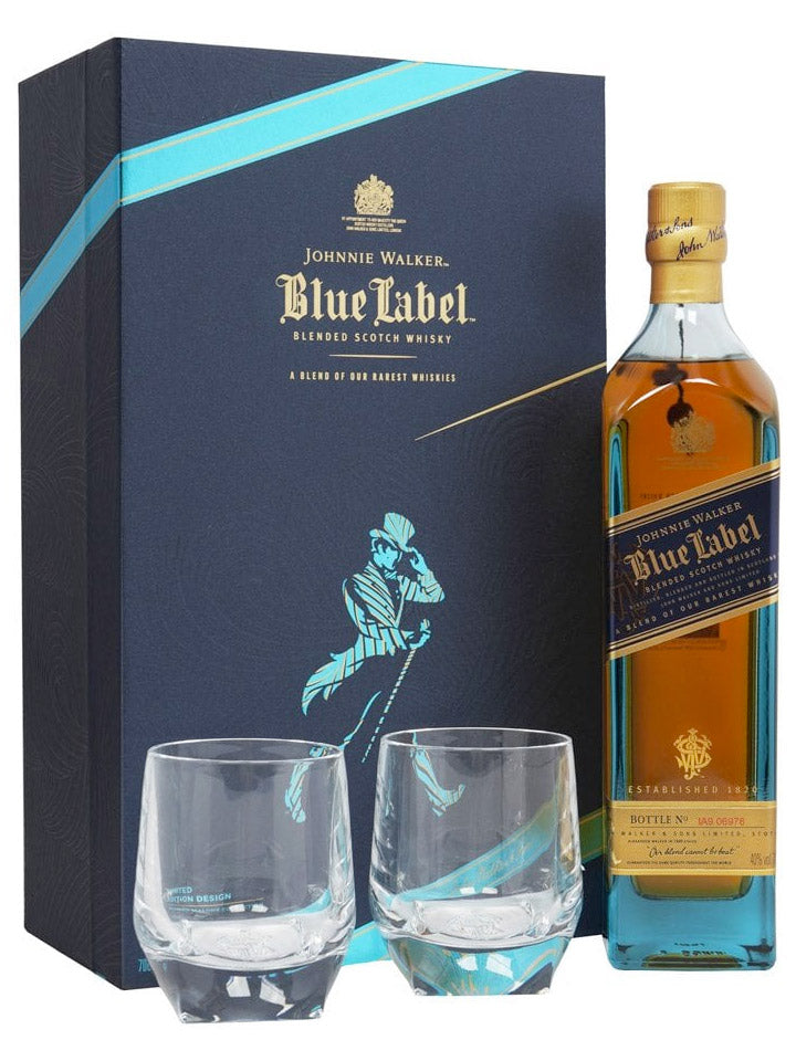 Johnnie Walker Blue Label + 2 Glasses Richard Malone Edition Blended Scotch Whisky 700mL