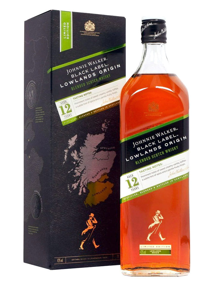 Johnnie Walker Black Label Lowlands Origin 12 Year Old Blended Scotch Whisky 750mL