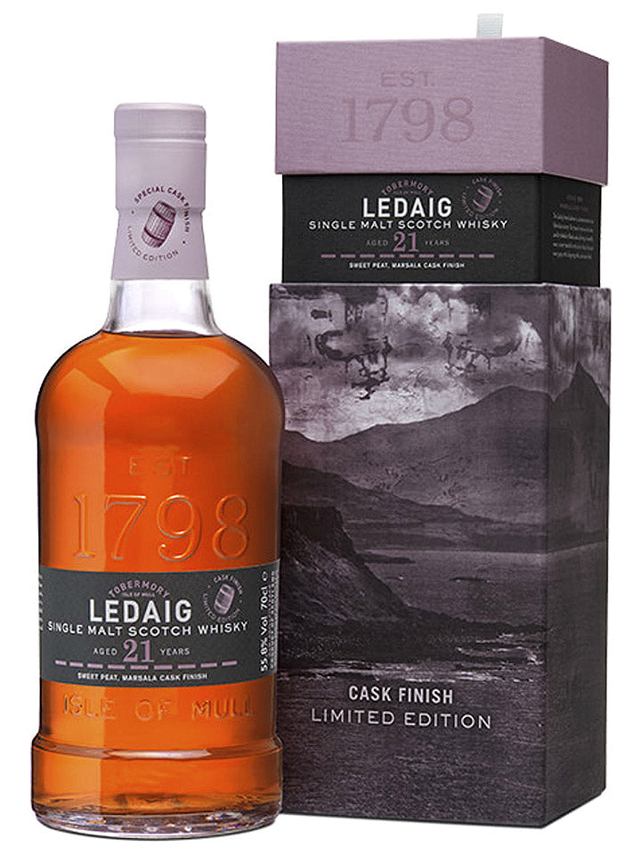 Ledaig 21 Year Old 1998 Marsala Cask Finish Single Malt Scotch Whisky 700mL