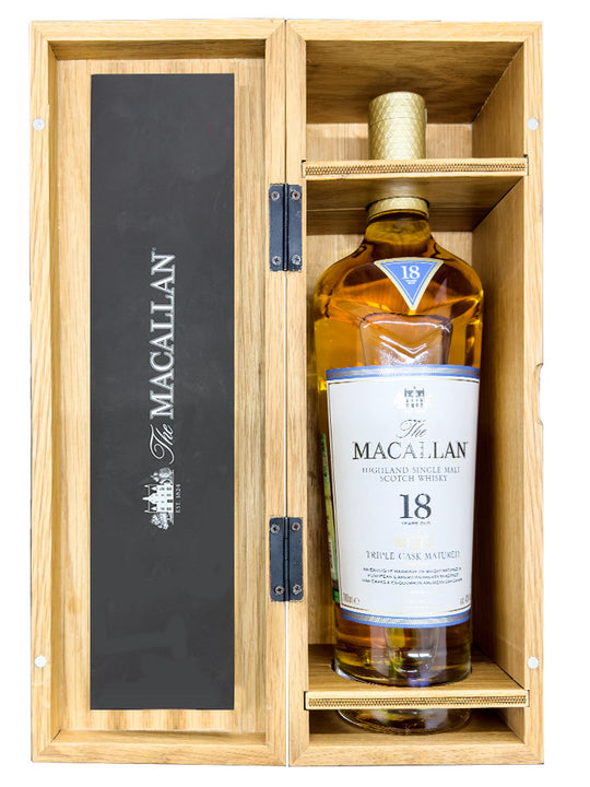 The Macallan 18 Year Old Triple Cask Wooden Box Limited