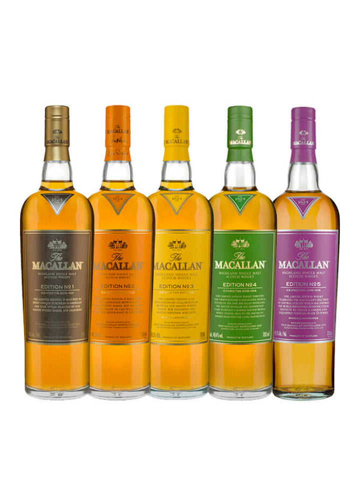 The Macallan Edition Limited Edition Collection Set (No.1 - 5) 5 x 700 ...
