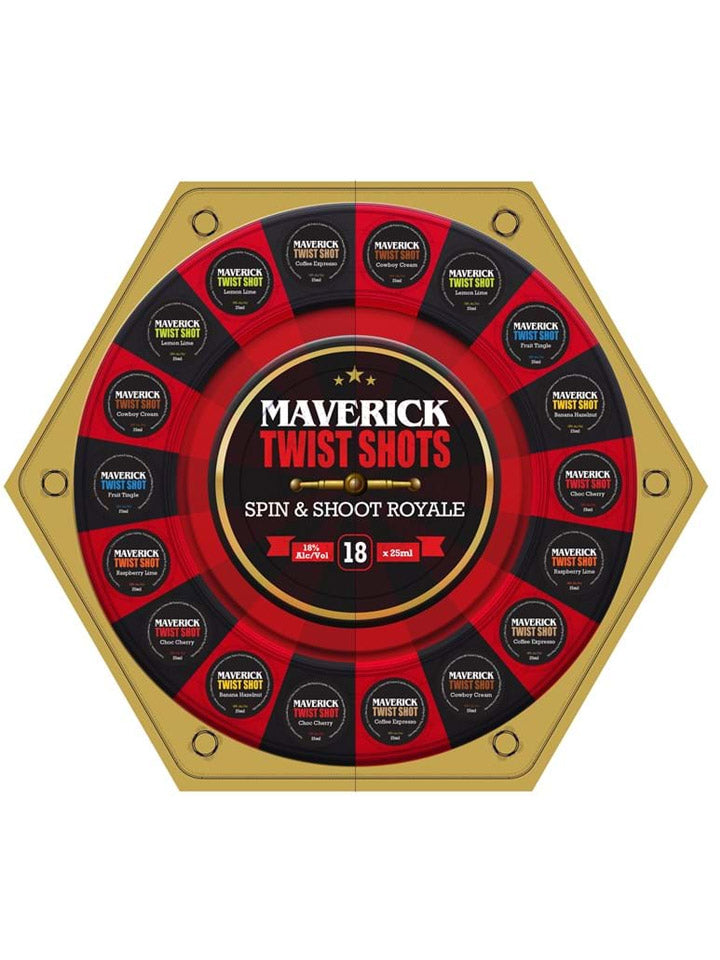 Maverick Twist Shots Spin & Shoot Roulette Liqueur 18 x 25mL Shots